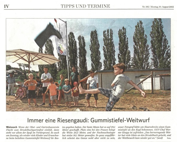 Bericht aus Leonberger Kreiszeitung 10.08.2015